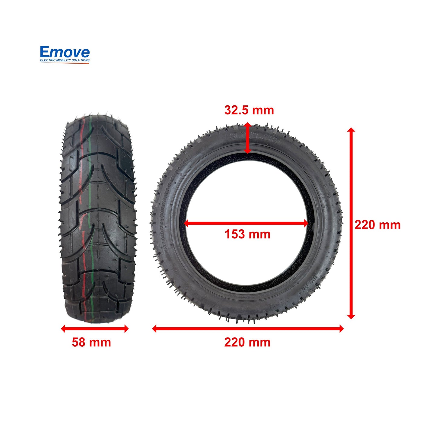 Rueda Cubierta 9x2,25 para Xiaomi Original