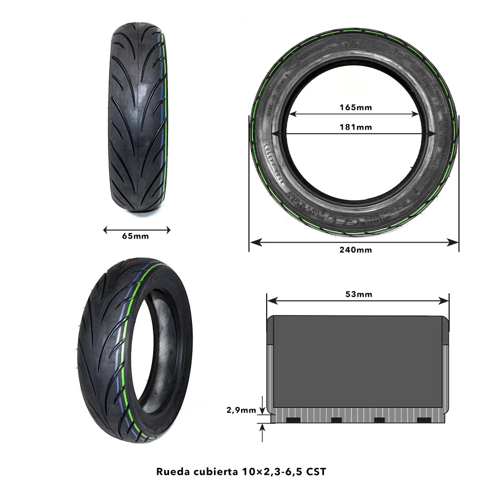 Rueda cubierta 10x2,3-6,5