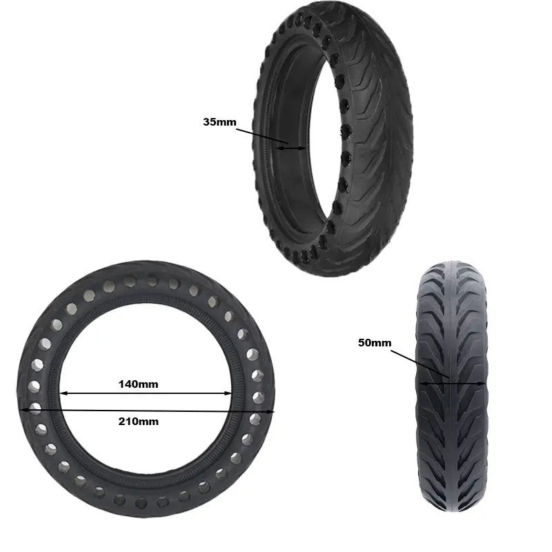 Rueda maciza 8,5x2 Agujereada AMARILLA Para Xiaomi