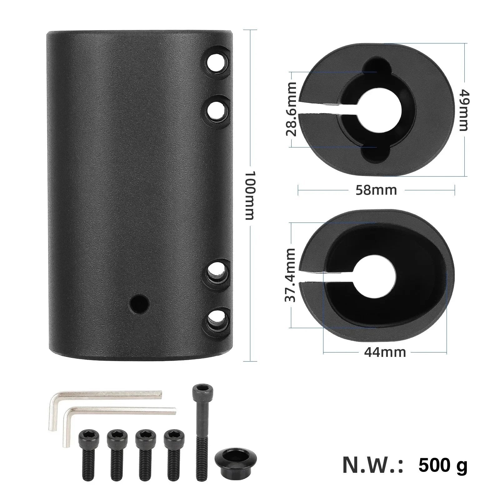 Bloque de mástil anti-holgura para Ninebot G30 MAX