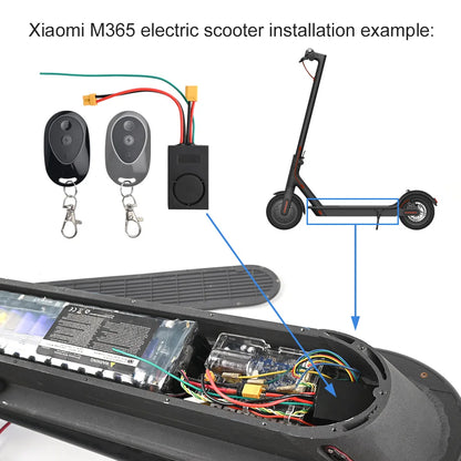 Alarma antirrobo para patinetes eléctricos compatible con Xiaomi 36V Maximo USO 36V