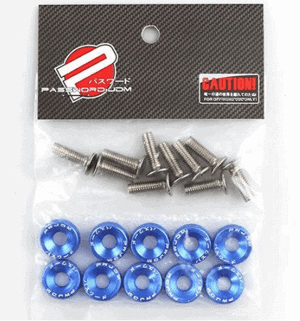 Arandela de tornillo de aluminio azul (Paquete de 10 unidades) Pack 10 uds