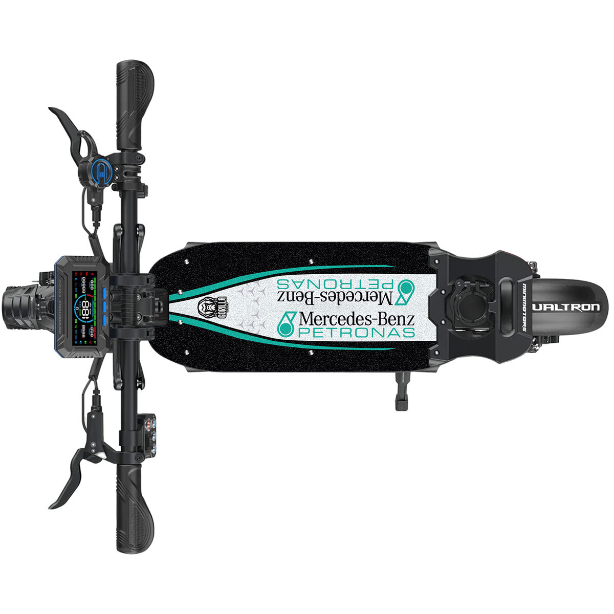 Base antideslizante universal Mercedes Petronas - Talla XL- 60x25cm (modelos Dualtron, Skateflask y similares)