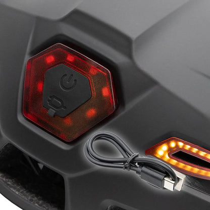 VENTUR  Sport - Negro - Casco con luz + intermitentes