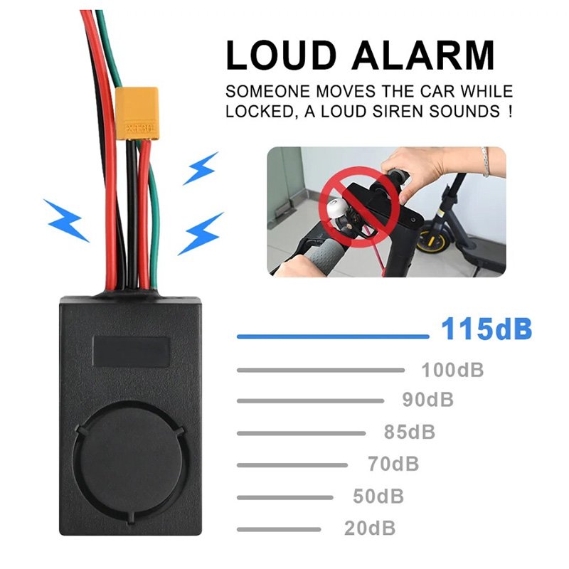 Alarma antirrobo para patinetes eléctricos compatible con Xiaomi 36V Maximo USO 36V