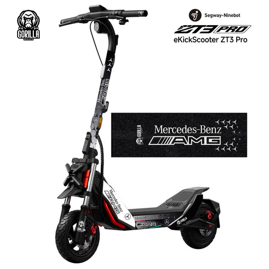 Vinilo patinete eléctico Mercedes Benz AMG con base antideslizante para Segway ZT3 Pro