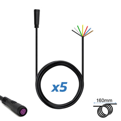 Conector waterproof 8mm 7 pin - 5F