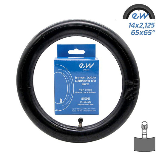 Cámara de aire 14X2,125 VC 65ºx65º Ewheel