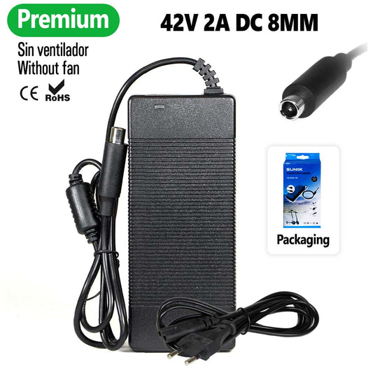 Cargador premium para Xiaomi y Ninebot 42V 2A (conector DC8MM)