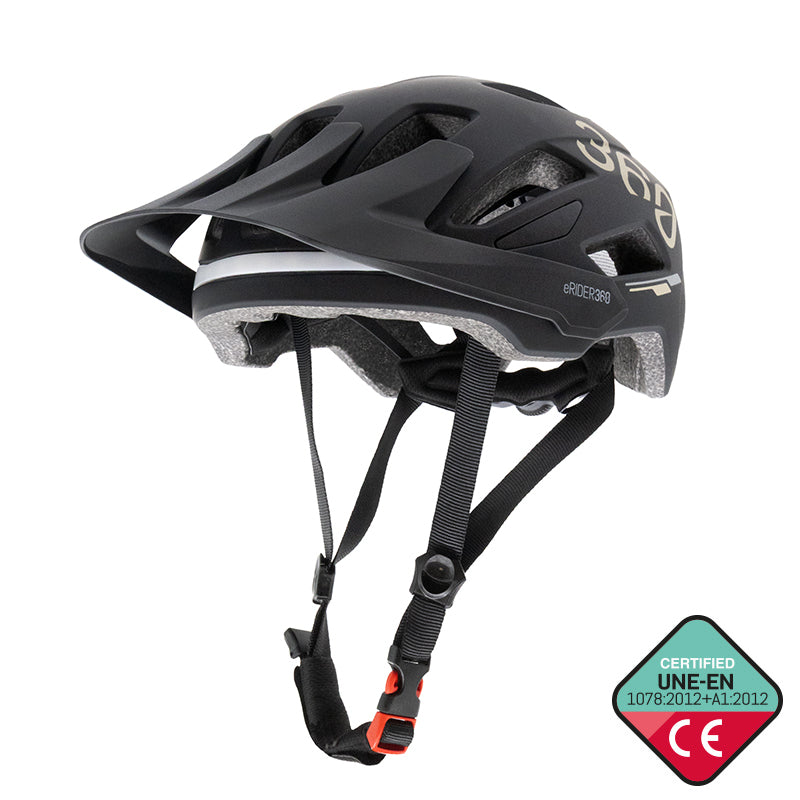 Casco VENTUR Sport negro talla M con luz e intermitentes, CMM299
