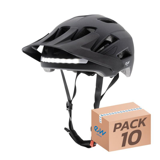 Casco con luz CP04 negro M - 10uds