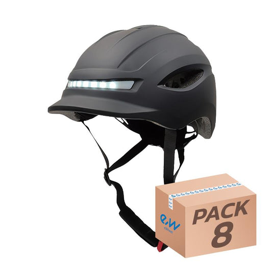 Casco CP02 con intermitente negro talla única - 8uds