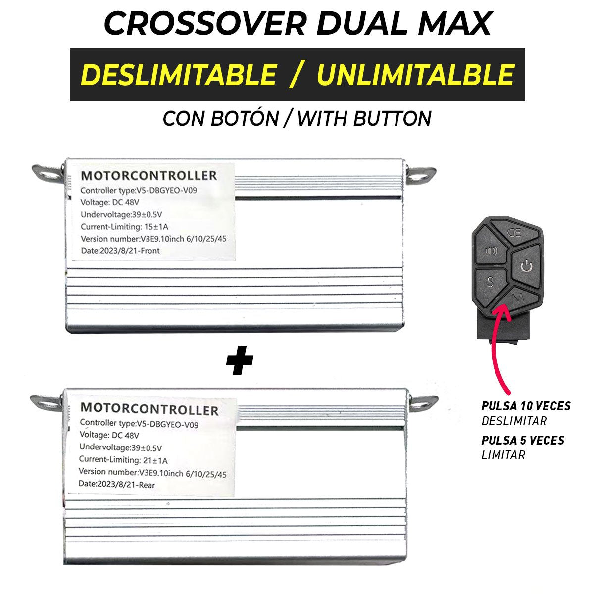 Controladoras Smartgyro deslimitables para Crossover Dual Max (delantera + trasera) - Homologado