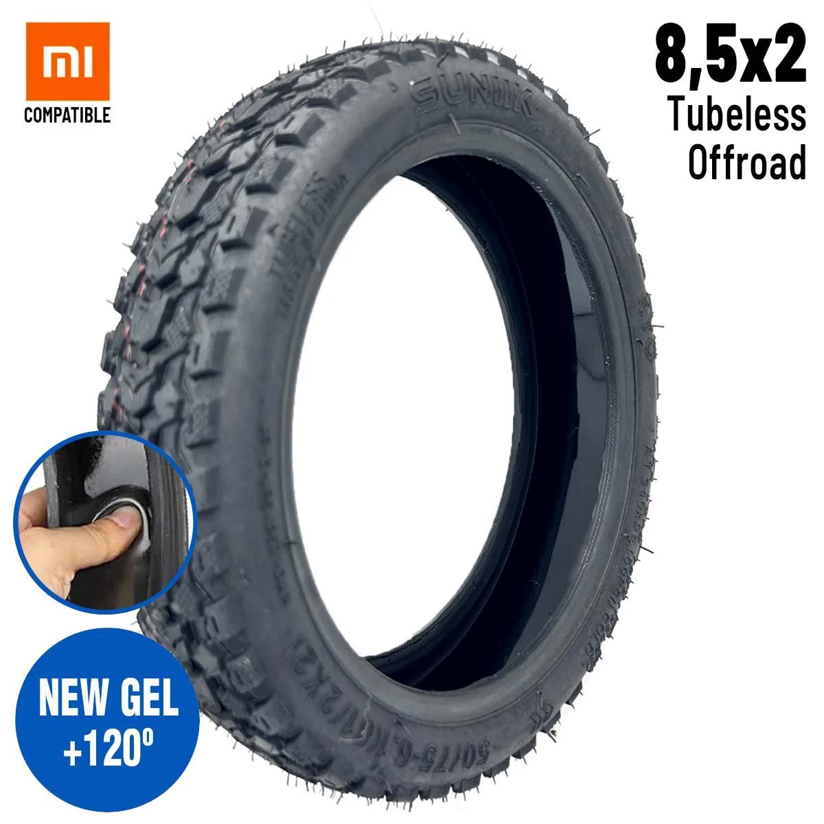 Neumático 50/75-6,1(8,5x2) Offroad Tubeless (Con gel antipinchazos)