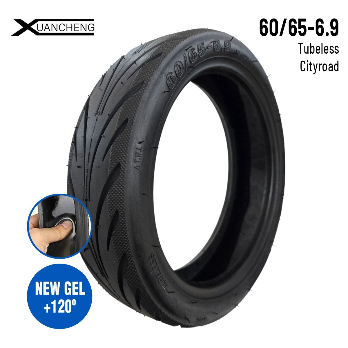 Neumático tubeless 60/65-6,9 (Con gel antipinchazos)