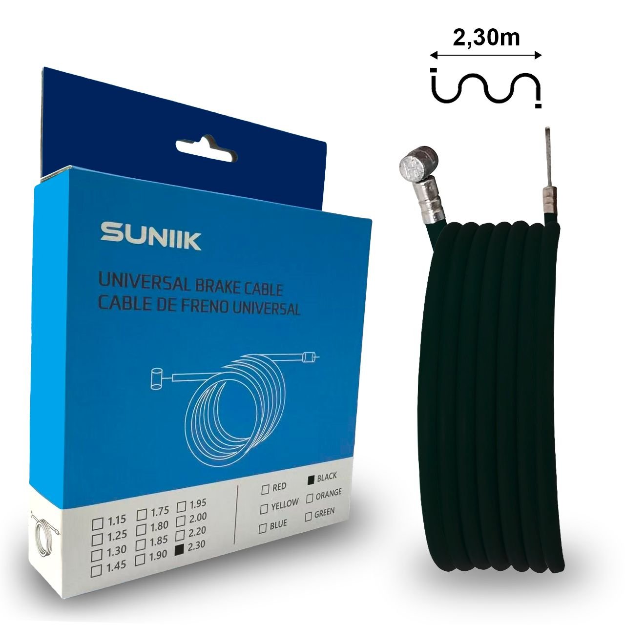 Cable de Freno Genérico 2.3 metros (Negro)