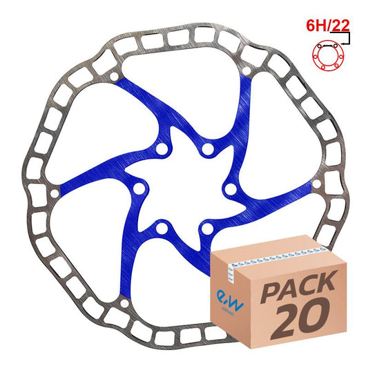 Disco de freno EWD001 140mm 6H azul - 20uds