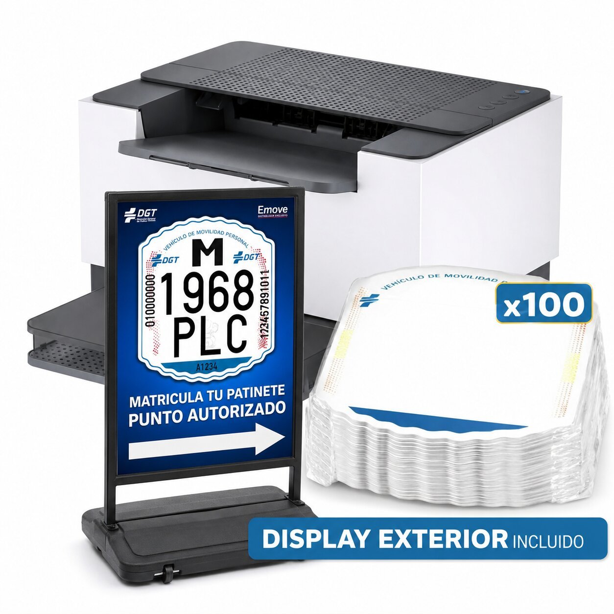 Kit de Fabricación + Display exterior + 100 matrículas – Matrículas DGT