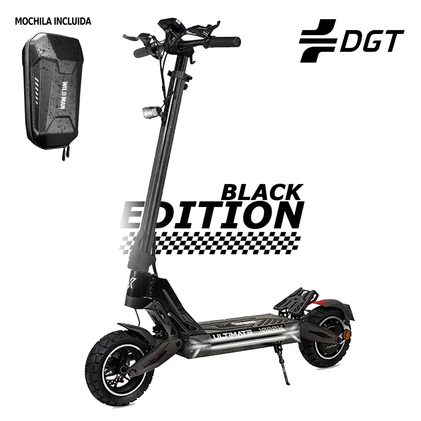 Patinete Ecoxtrem M41 Tank Black Edition DGT 2026