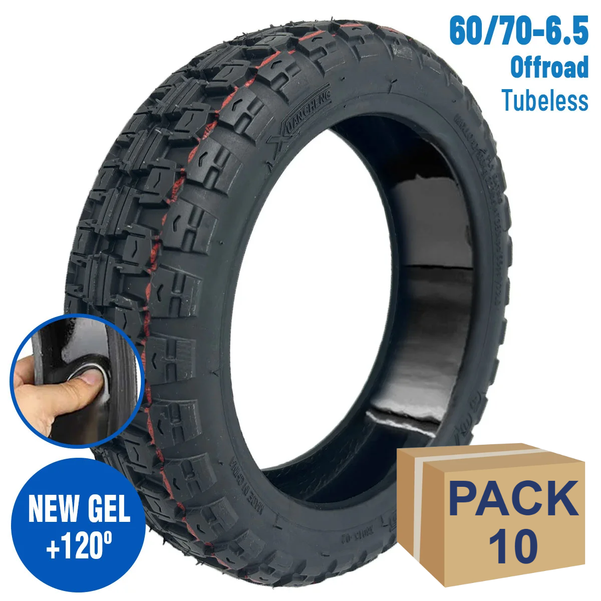 Neumático 60/70-6,5 Offroad (Con gel antipinchazos)  - 10 unidades