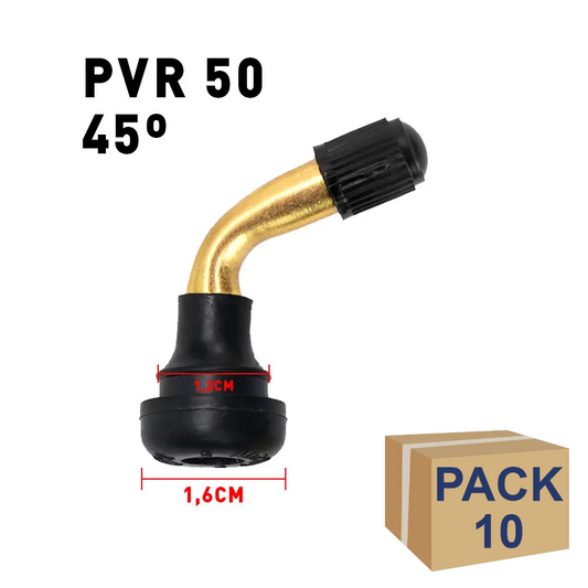 Válvula tubeless PVR 50 (45 grados) - 10 unidades