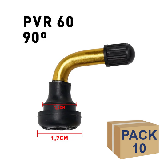 Válvula tubeless PVR 60 (90 grados) - 10 unidades