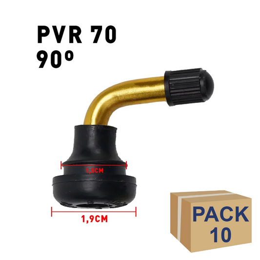 Válvula tubeless PVR 70 (90 grados) - 10 unidades
