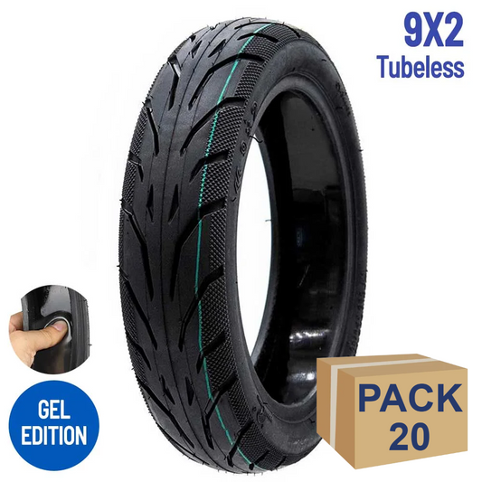 Rueda cubierta 9x2-6,1 con gel antipinchazo  - 20 unidades