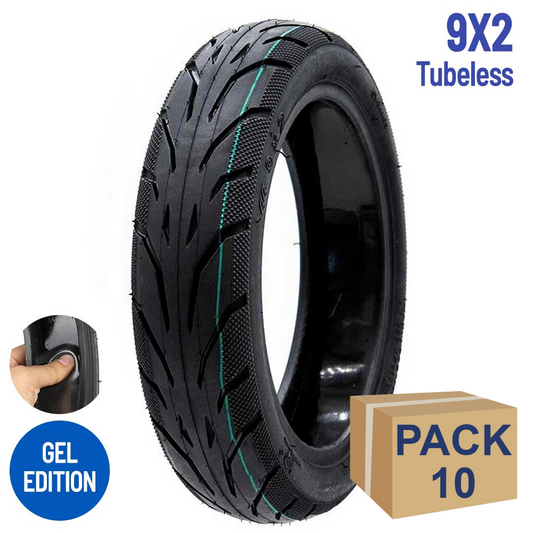 Rueda cubierta 9x2-6,1 con gel antipinchazo  - 10 unidades
