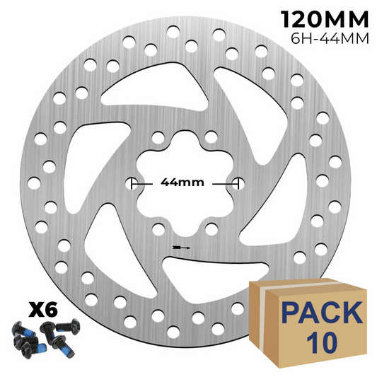 Disco de freno 120mm para Cecotec Outsider / Bongo serie A y similares  (6H -44MM)