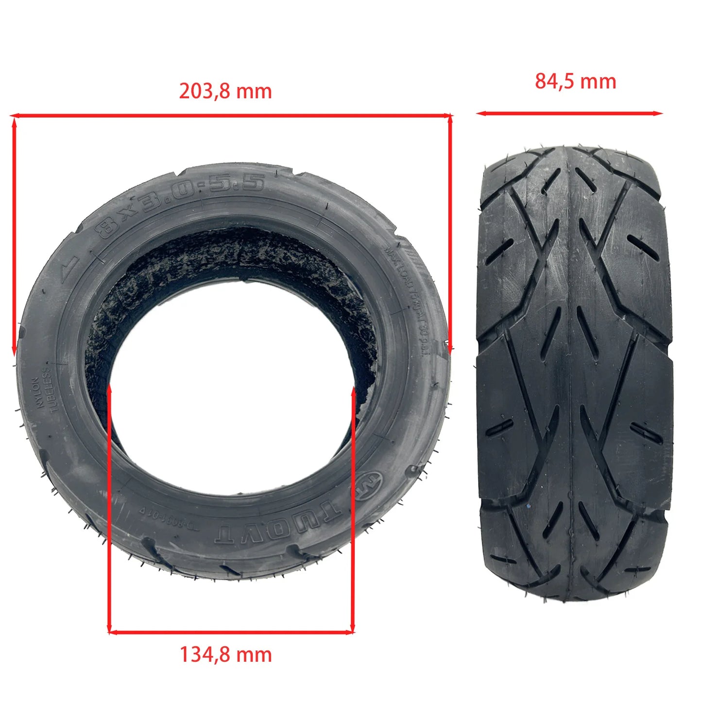 Rueda Cubierta 8x3.0-5.5 (Cityroad)