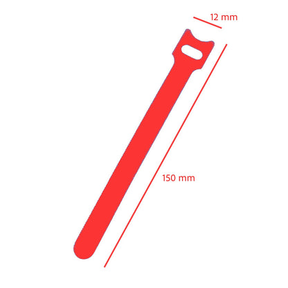 Bridas de nylon, organizador de cables (Pack de 10 unidades) ROJO 150mm Pack 10 uds