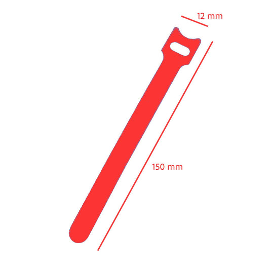 Bridas de nylon, organizador de cables (Pack de 10 unidades) ROJO 150mm Pack 10 uds