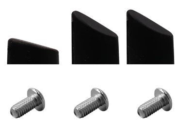 Gomas negras para tornillos del guardabarro trasero para Xiaomi (3 unidades)