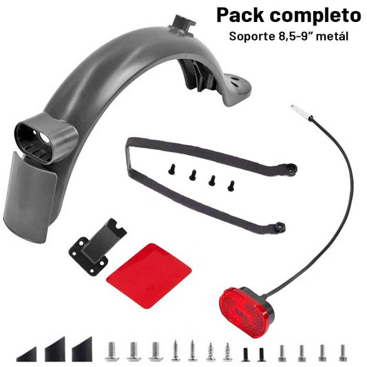 Pack completo guardabarros trasero para Xiaomi (Soporte metal para 8,5 y 9 pulgadas)