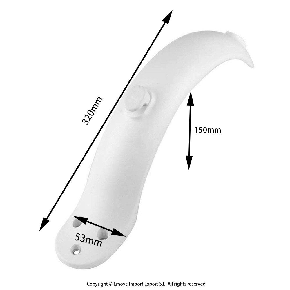Guardabarros trasero para Xiaomi M365 y PRO (blanco)
