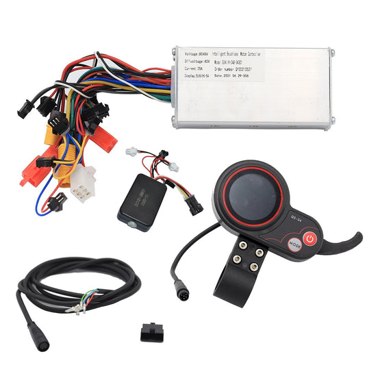Kit electrónica genérico 48V/52V - 25A  (Display QS S4 + Controladora + Cableado)