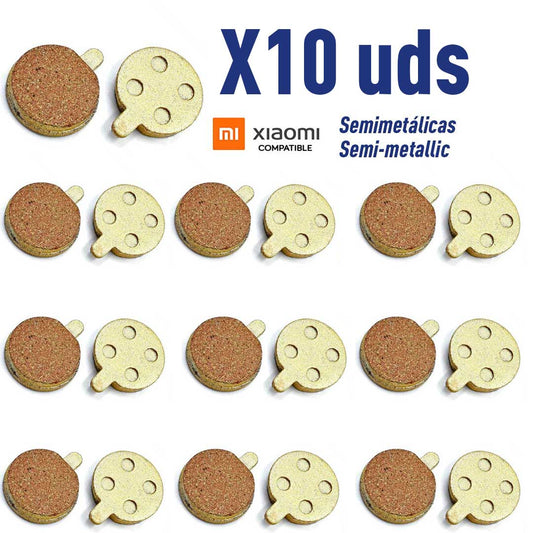 Pastillas de freno de semimetálicas para Xiaomi PRO, PRO2, 1S, Essential   (Pack 10 unidades)