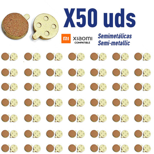Pastillas de freno de semimetálicas para Xiaomi PRO, PRO2, 1S, Essential   (Pack 50 unidades)