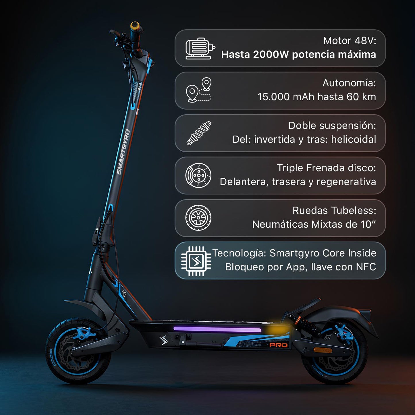 Patinete eléctrico K5 PRO Certificado
