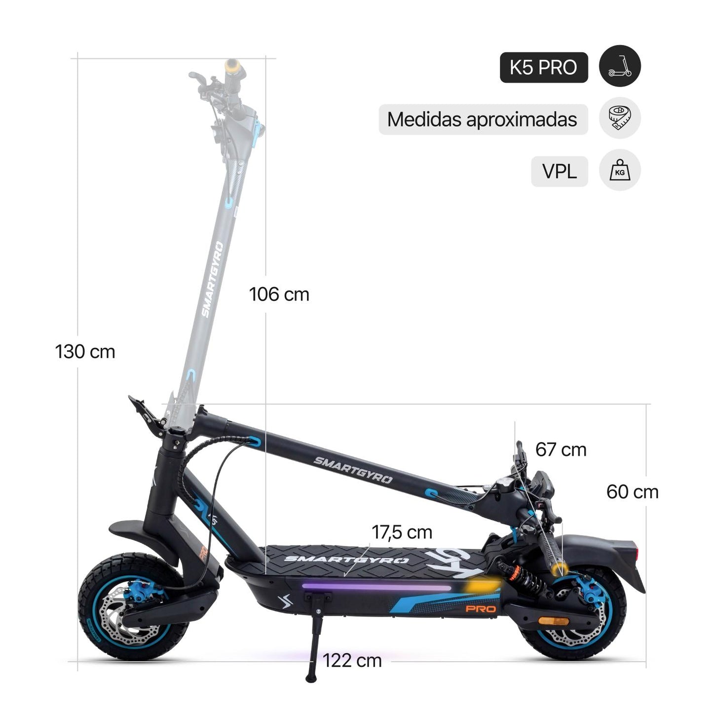 Patinete eléctrico K5 PRO Certificado