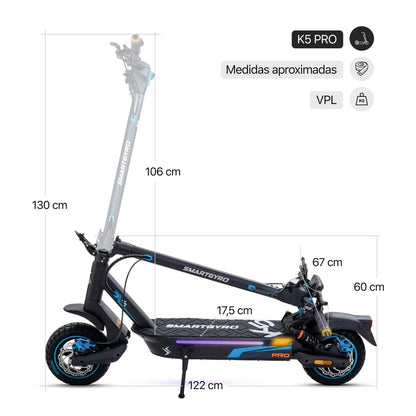 Patinete eléctrico K5 PRO Certificado