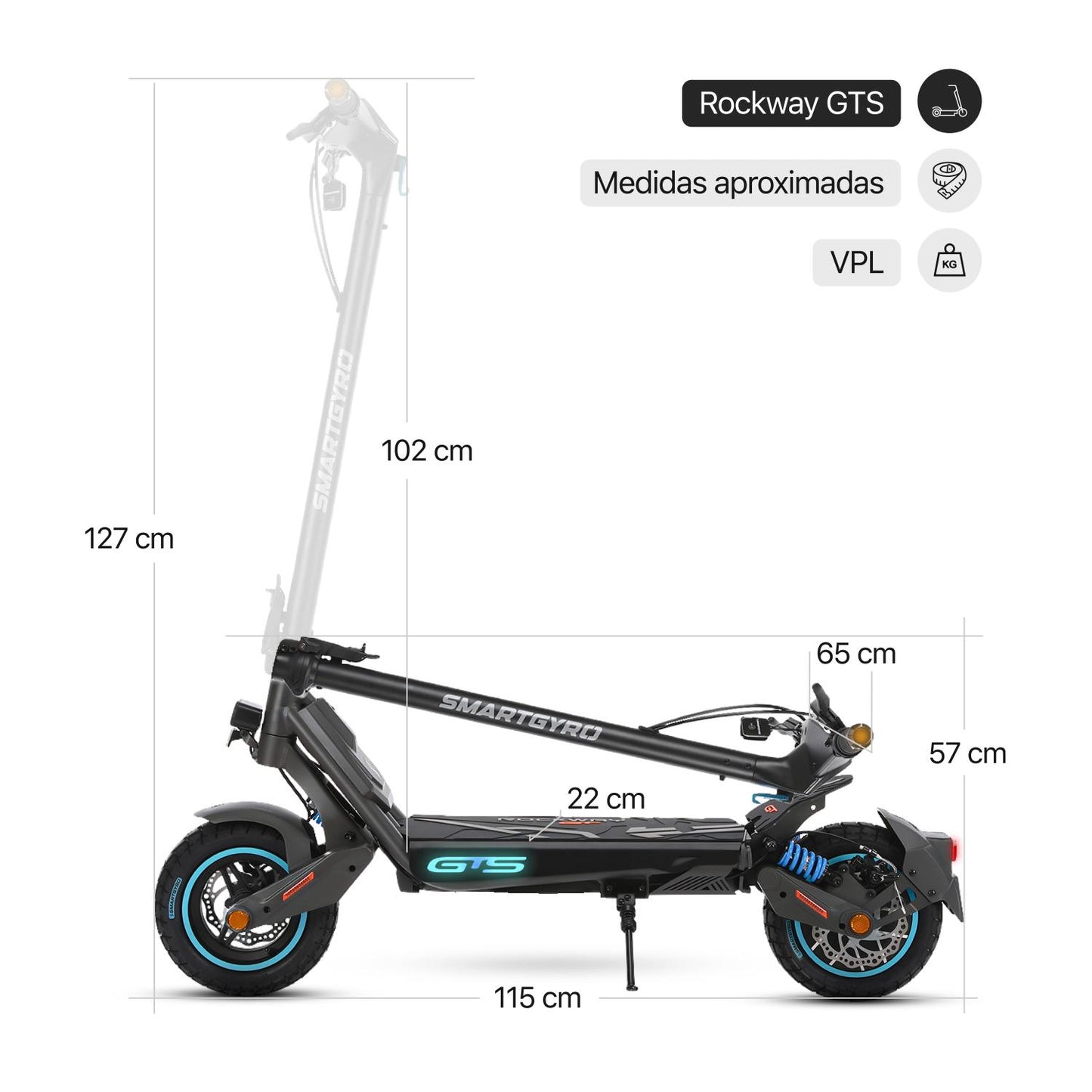 Patinete eléctrico Smartgyro ROCKWAY GTS