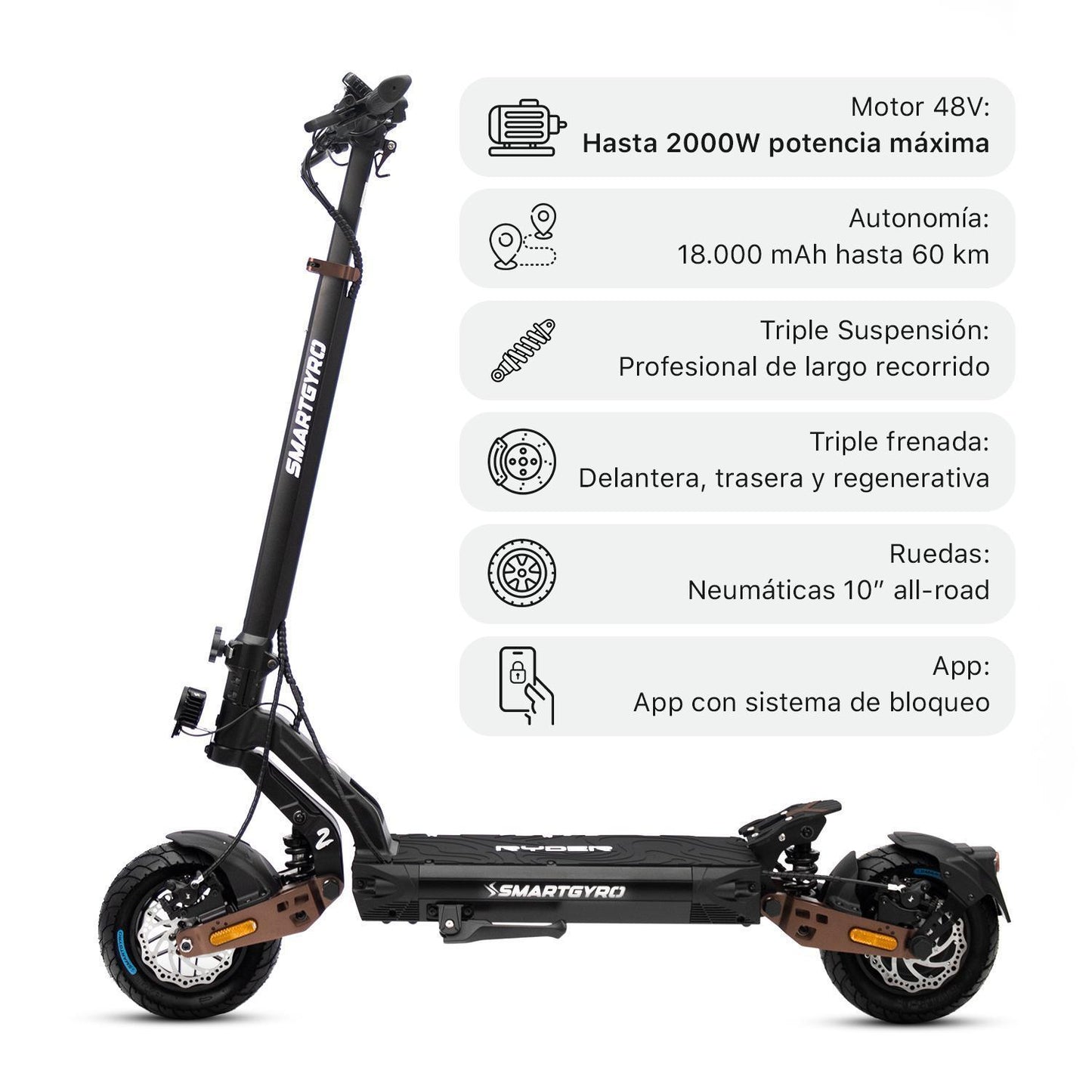 Patinete electrico Smartgyro RYDER 2