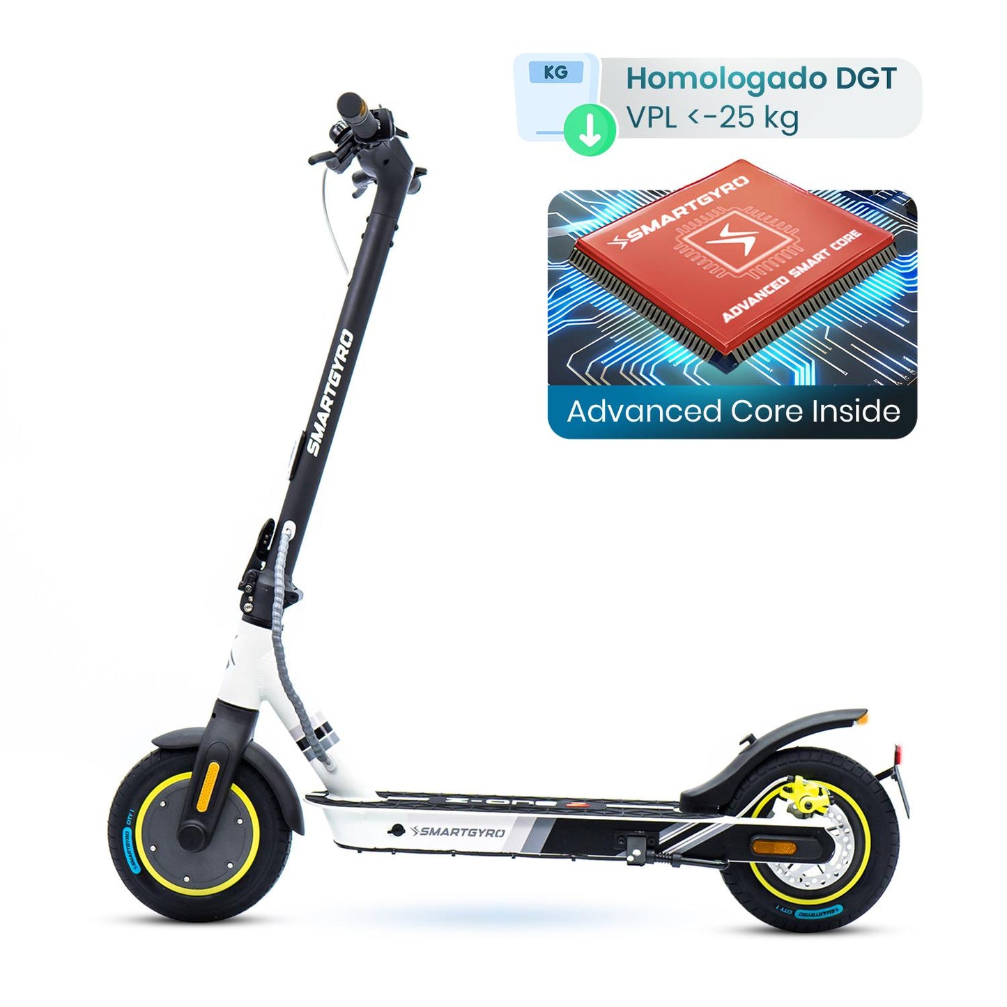Patinete smartGyro Z-One 2 Gray Certificado + Matrícula + Alarma + Candado