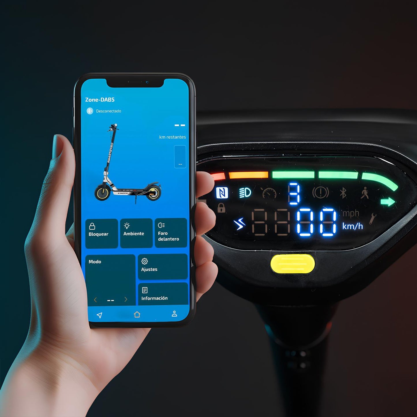 Patinete smartGyro Z-One 2 Gray Certificado + Matrícula + Alarma + Candado