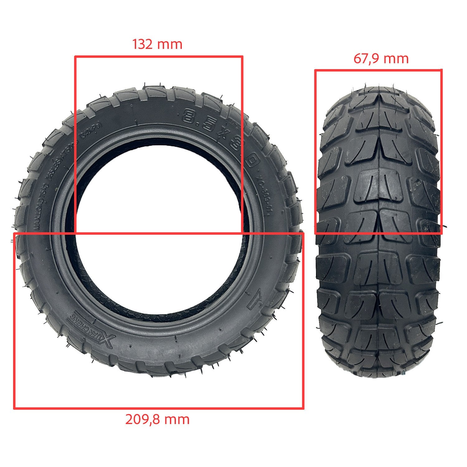 Rueda cubierta 8,5x3 50/134 TubetypeOffroad