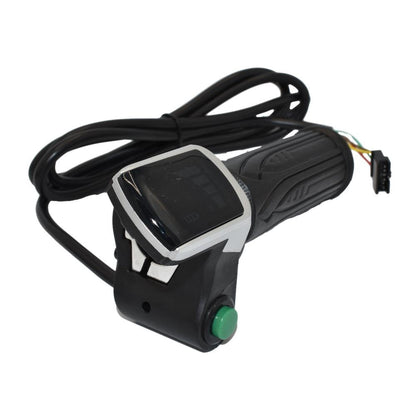 Acelerador de puño con indicador de batería (36V) y botón pulsador - Conector SM