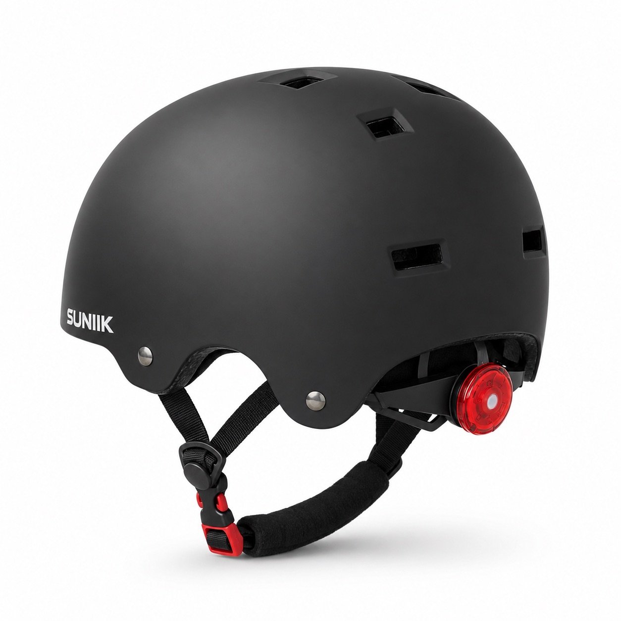Casco Urbano Regulable Con Luz Trasero Talla L Color Negro