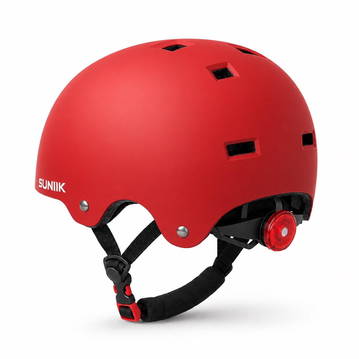 Casco Urbano Regulable Con Luz Trasero Talla L Color Cherry